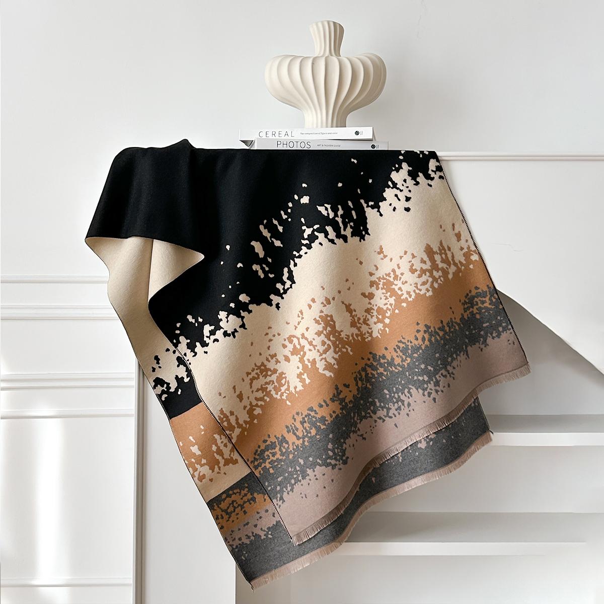 

Luxury Winter Cashmere Scarf Women Design Warm Pashmina Blanket Poncho Scarves Female Print Shawl Thick Foulard Bufanda