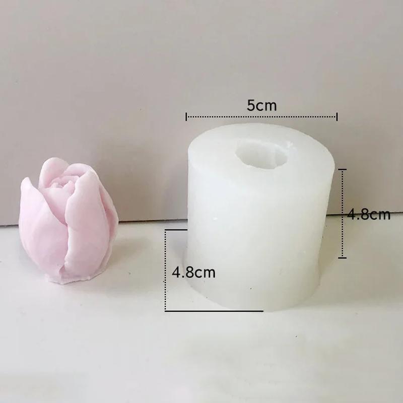 Budding Open Flowers Silicone Candle Mold Mini Flower Soap Gypsum Crafts Resin Mould DIY Chocolate Ice Cake Baking Molds