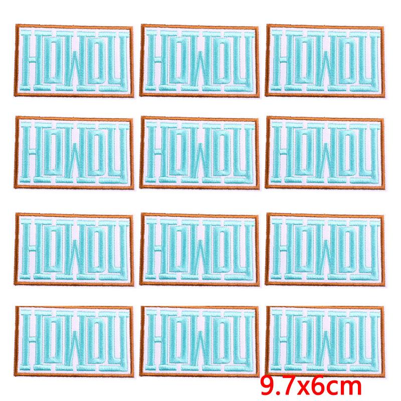 10Pcs/Lot Wholesale Fashion Cartoon Patch Iron On Patches On Clothes Letters Embroidered Patches For Clothing Applique Stickers