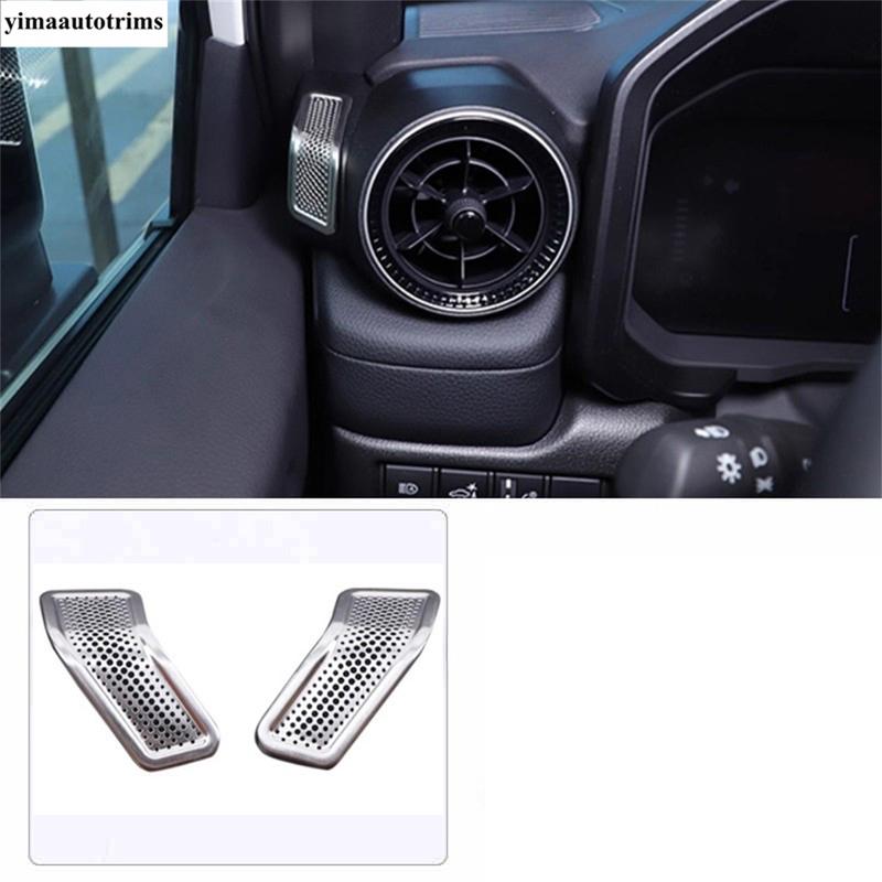 Car Dashboard Speaker Horn Cover Trim Stainless Steel Interior Accessories Fit For Toyota Land Cruiser 250 Prado LC250 2024 2025