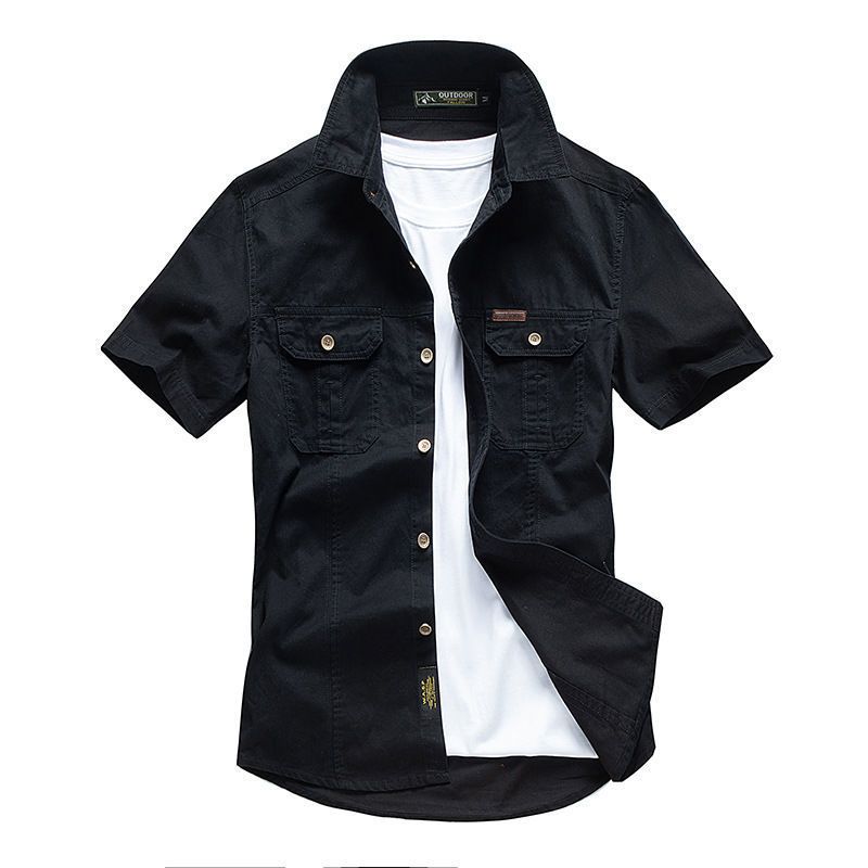 Männer Taschen Shirts Sommer Kurzarm Shirt Casual