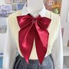 6 Colors New Fashion Solid Color Red Bowties Oversized Bowknot Women College Girls JK Ties Uniform Sailor Suit Butterfly Knot
