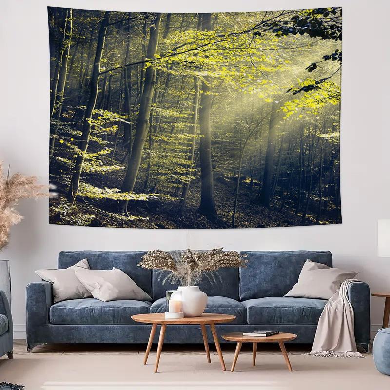 Forest Tapestry Nature Wall Hanging Woodland Decor Room Aesthetic Vintage Landscape Pictures Wall Art Home Decor Bedroom Living