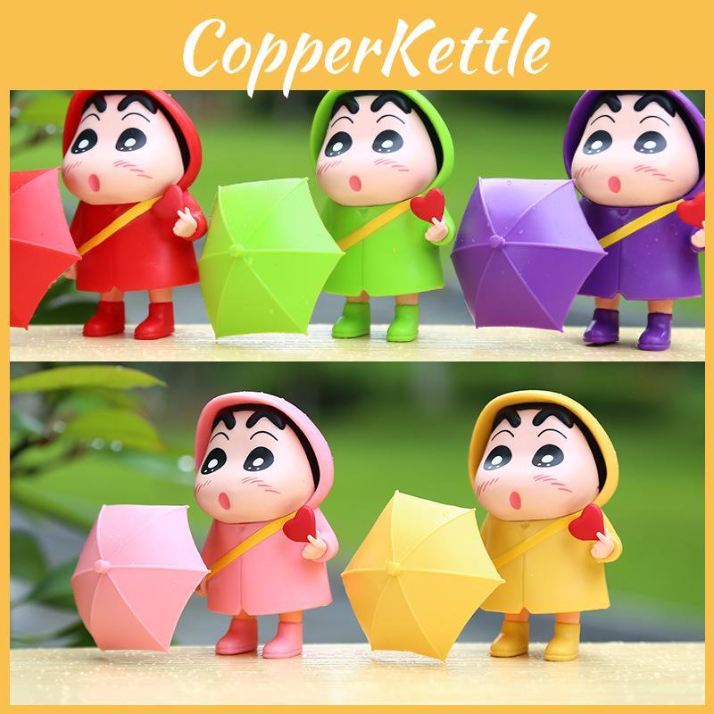 Shin Raincoat Crayon Chan Pvc Action Figure Model For Home Office Fans Anime