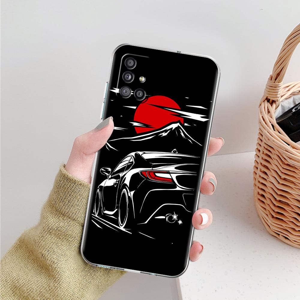 Case For Samsung A15 A13 A35 A55 A51 A71 A41 A31 A21S A03S A05 A17 A23 A25 A33 A53 A73 5G A07 4G Cover Japan JDM Sports Car