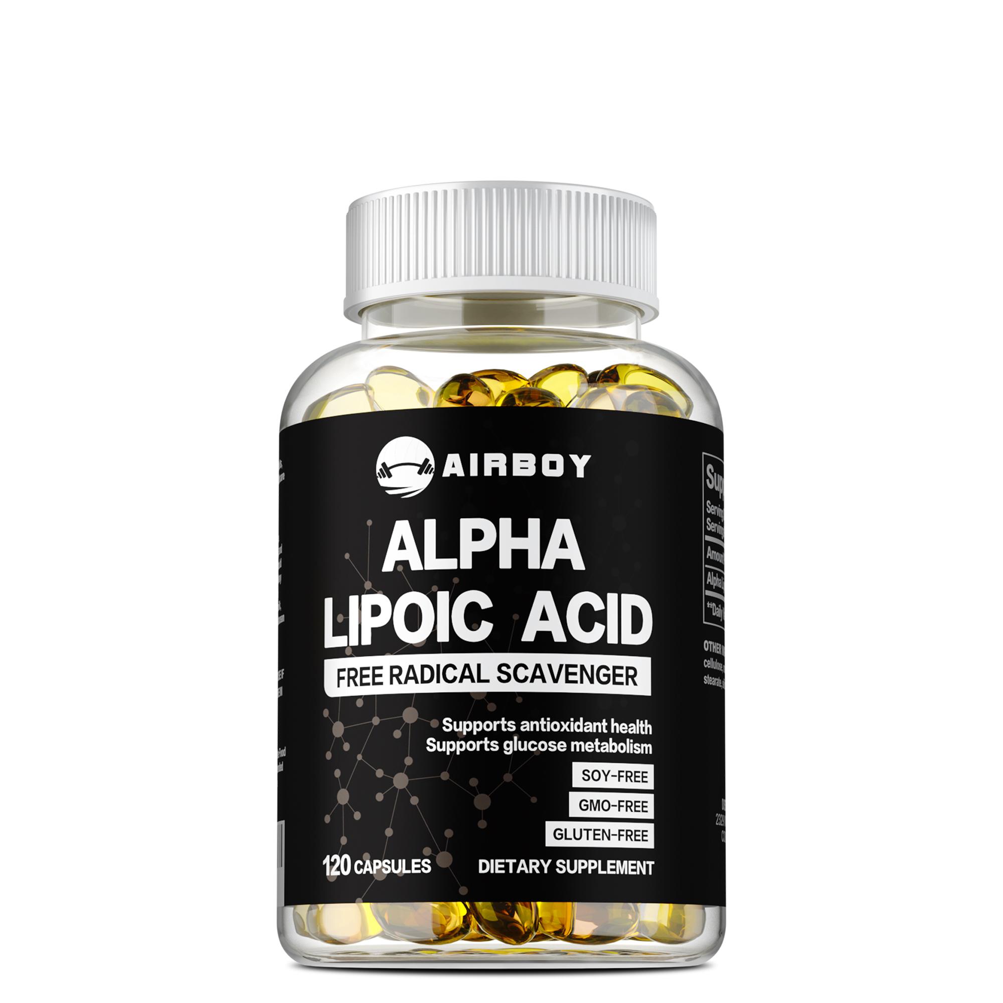 

Natural alpha-lipoic acid blend softgels, support antioxidant properties, help relieve neuralgia, vegan. 120