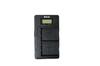 INCA Smart USB Twin Charger for Fujifilm with NP-W126 (Compatible X-T2, X-T20, X-T100, X-E3, X-A5, X-H1, Etc.) (INCD-SD020)