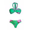 1011 European and American new bikini neck sexy printed split swimsuit and wrap skirt set 1111 quick drying