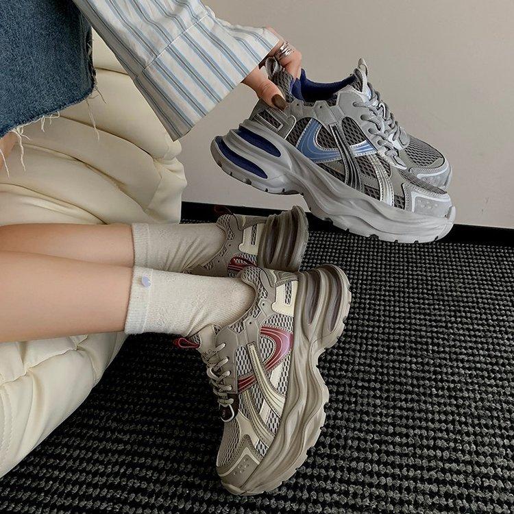 Leather dad shoes women's platform and lightweight sports shoes women's shoes 2025 autumn new versatile casual student shoes