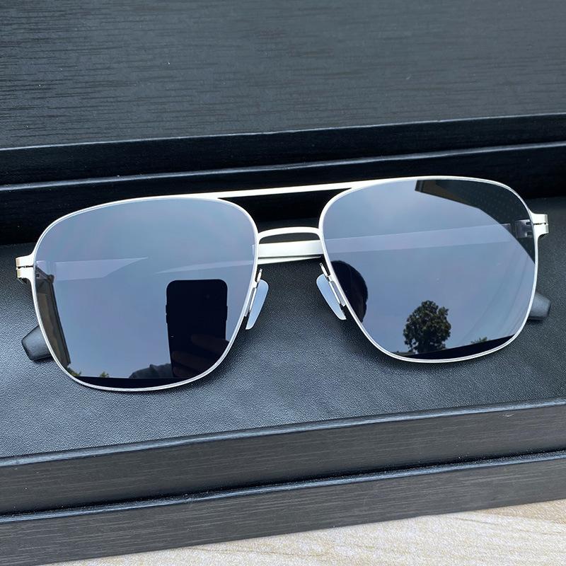 Non-polarized Oversized Thin FULL Frame No Screw Ultralight Men Suneyewear Fashion Polygon Eyeglasses