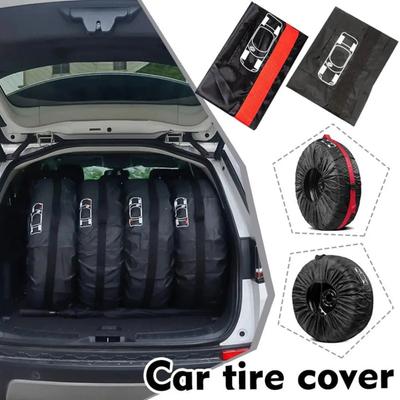 Universal Spare Tire Cover Nylon Carry Tote All-Weather Protective Sack with Handle Adjustable Storage Bag for Car Truck SUV