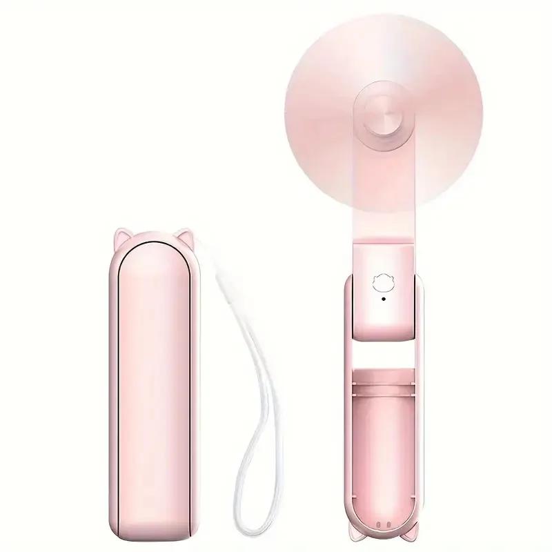 

Mini Portable Fan, USB Rechargeable, Adjustable 3-Speed Foldable Handheld Fan, Suitable for Women, Travel, Outdoor Use