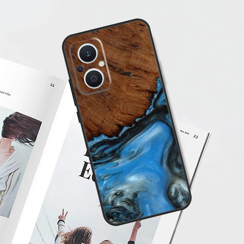 Hybrid Wood Resin Case For OPPO Find X9 X5 X6 X8 Pro OPPO Reno 12F 14F 13F 11F 10 12 13 14 Pro 7 8 Lite Cover