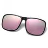Sunglasses Square Men Clip on Glasses Flip-up Frames Sunglasses Cover Black Blue Night Vision Color Lens Lentes