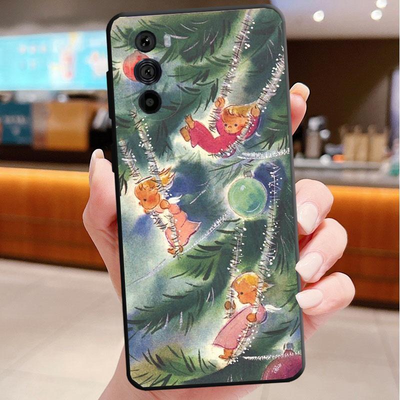 Christmas Art Phone Case For Motorola Edge 50 40 Pro 60 50 40 30 Ultra Neo Fusion Moto G Play G Stylus G Power G