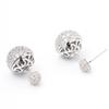 The new light luxury style high-end ball earrings are slightly inlaid with zirconia and zirconia, and the front and back are stud earrings, feminine
