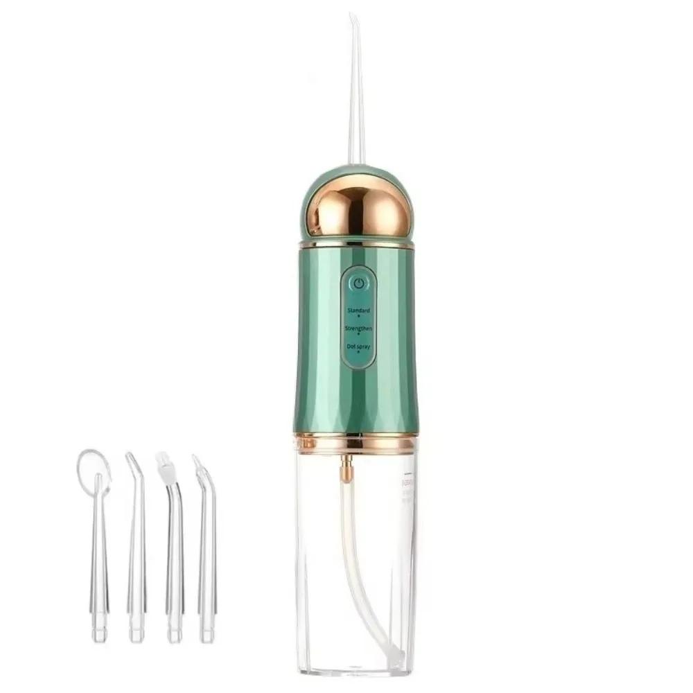 Tragbarer 3-Modus-Wasserstrahl-Zahnreiniger USB-wiederaufladbar Kabelloser Mundduscher Elektrischer Dental-Jet-Irrigator für Reisen