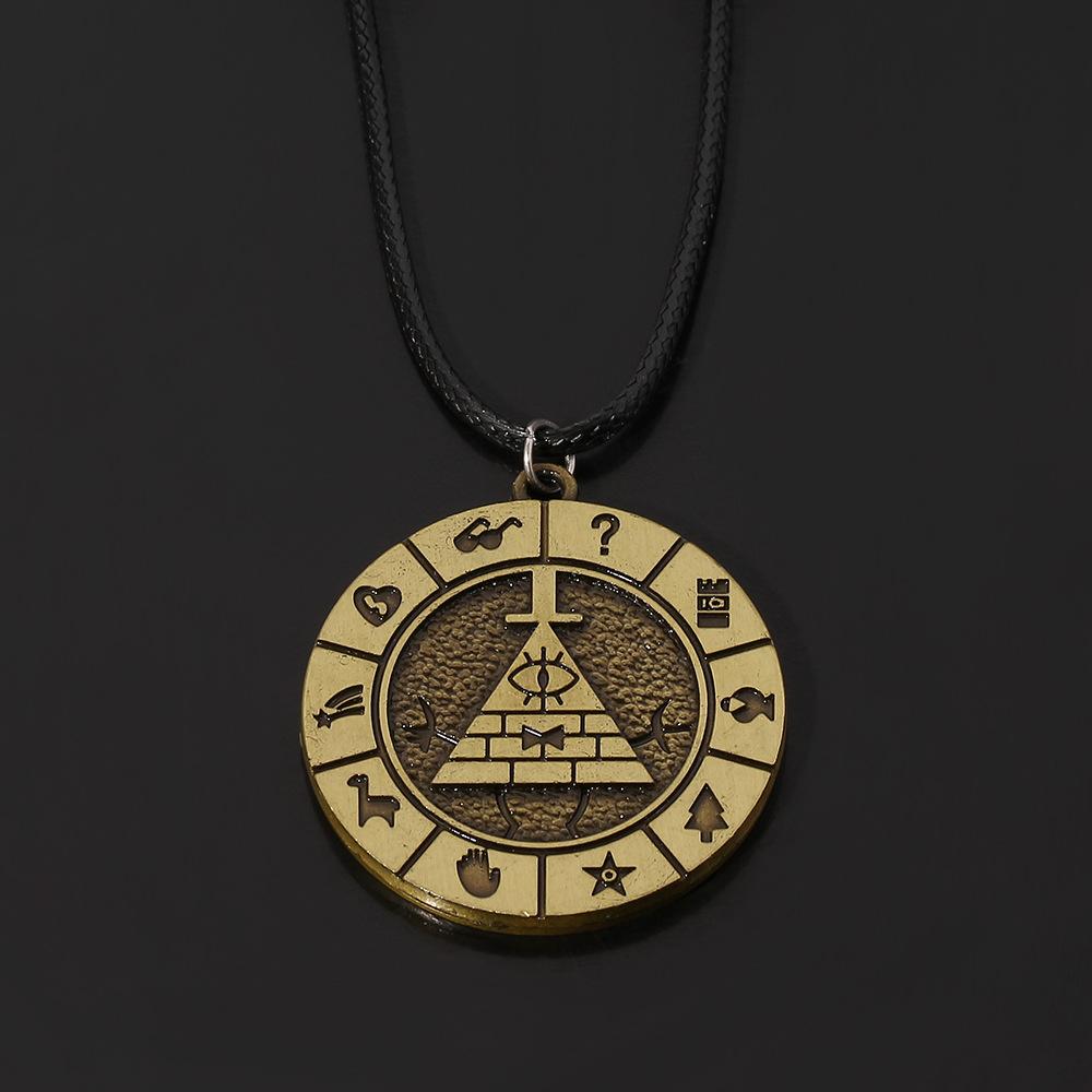 Anime Gravity Falls Necklace Bill Triangle Eye Pendant Cosplay Prop Jewellery