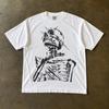 Monochrome Skeletal Knight T-shirt | Gothic Skeleton Illustration