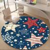 1pc Stars American Office Round Area Rug,  Mat Suitable ForOffice, Under Office Chairs Bedroom Living Room Home Decor, Room Deco