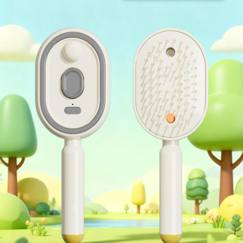 Electric Spray Hair Brush 2-In-1 Hydrating Water Sprayer Comb Anti-Frizz Lightweight for Travel Hair Styling