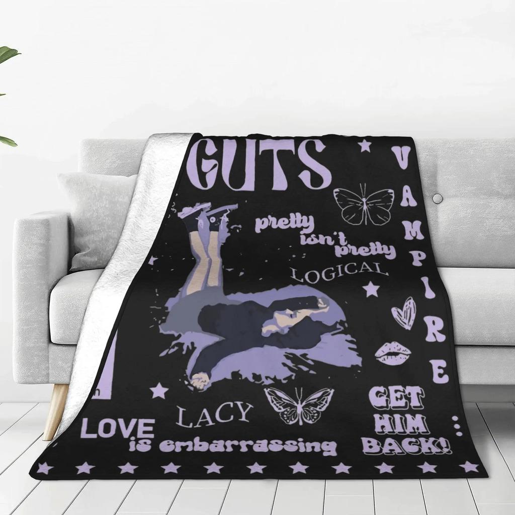 Olivia Vampire Rodrigos Sour Bedruckte Decke Für Männer Frauen Gemütlich Weich 2024 Überwurfdecken für Sofa 50x60 Zoll Mehrere Größen
