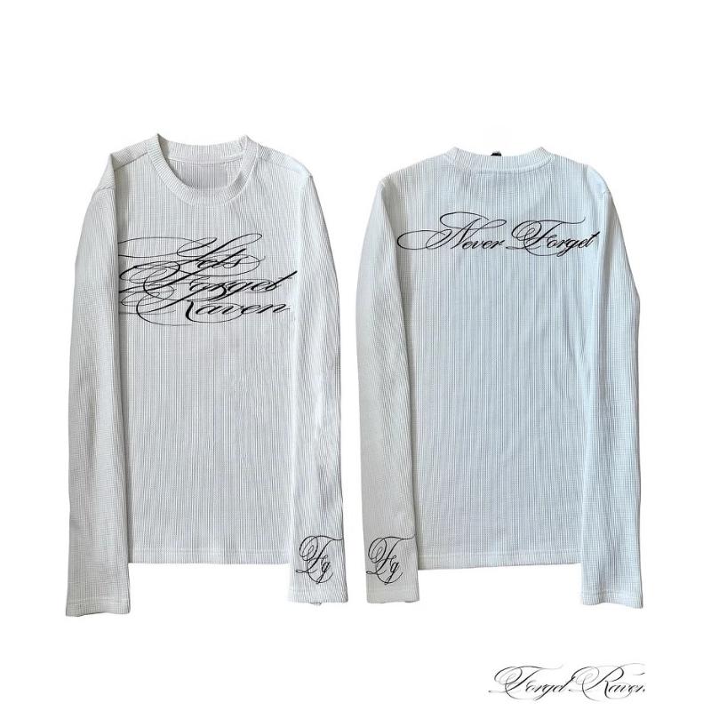 

Европейские и американские Y2K темные ретро принтованные уличные трендовые топы с длинным рукавом для мужчин и женщин S белый