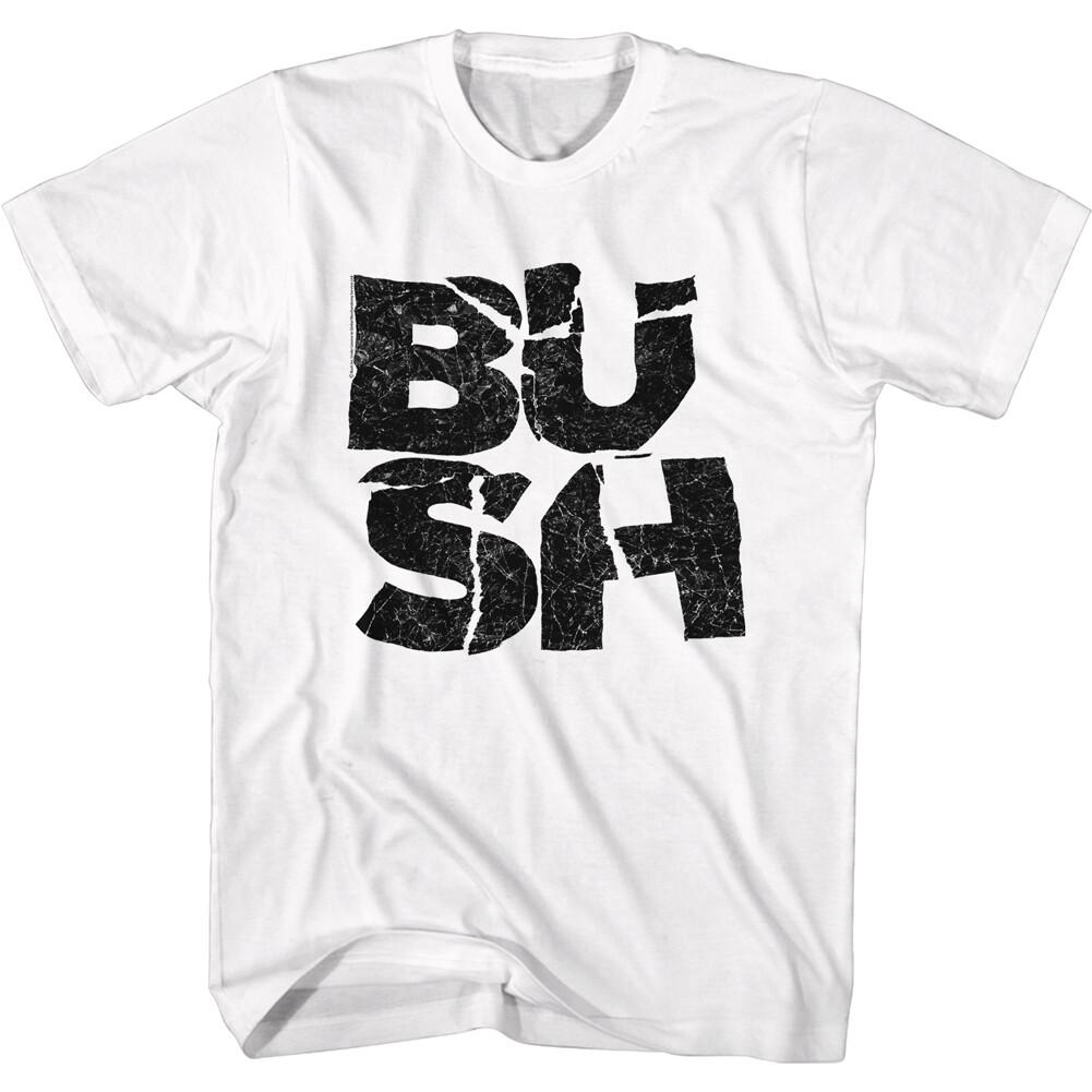 Bush Band Name Shattered Glasss Logo Men T Shirt Rock Band Music Merch XXXL