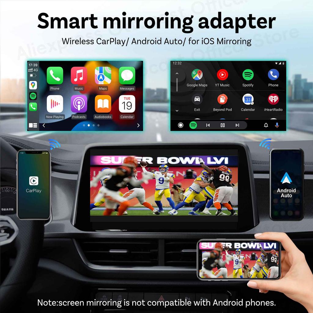 OTTOCAST Express MINI AIR 3 in 1 Cube Adapter 4.0 Wireless CarPlay Android Auto for iOS Screen Mirroring Car Accessories 2026