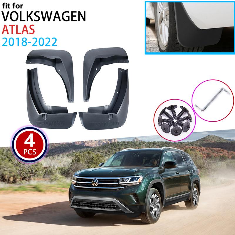 4x Mudflap For Volkswagen VW Atlas 2018     Car Mudguard Front Rear Fender Protector Mud Flaps Splash Accessorie