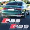 3D ABS RS3 RS4 RS5 RS6 RS7 RS8 Emblem Car Body Rear Trunk Decoration Stickers Accessories For  kcpn5 A4 A6 C7 8V B6 B7 Q7 B8 A3 8P