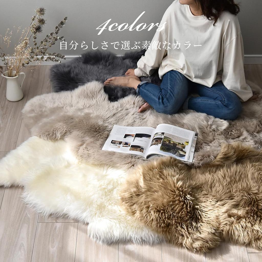 Single Sheepskin Real Genuine Nordic High Peace 60x90cm Rug, Fur, Leather, Sheepskin, Style, Density, Camping, Rug, Rug, Carpet, (Brownstone)