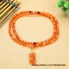 High-Quality Imitation Amber Beeswax Prayer Necklace with Fluorescent 108 Beads and Pine Scent.