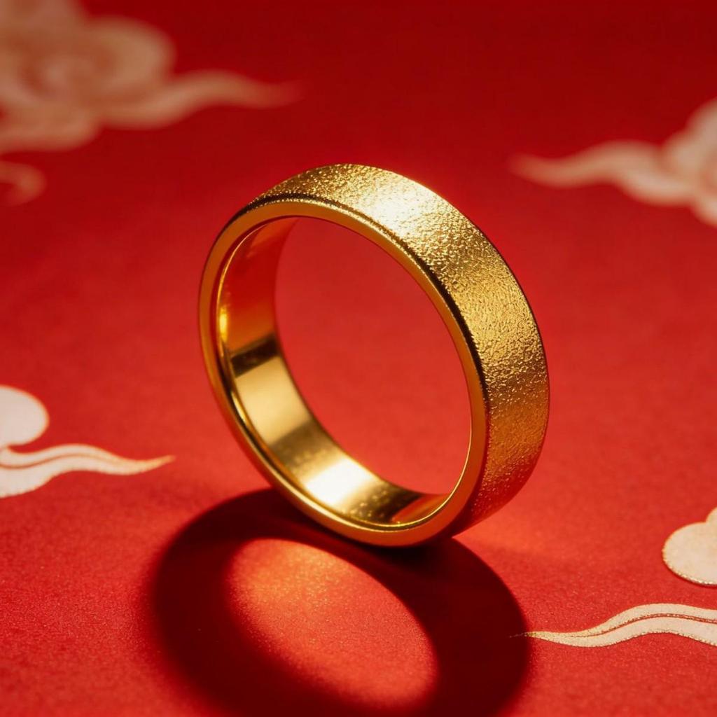 Vietnamese Sand Gold Ring: Long-lasting Color Retention, Women's Luxe Korean-Style Wedding Jewelry