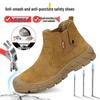 Men's Fire-Resistant Steel Toe Work Shoes - Anti-Smash, Anti-Piercing, Anti-Scald, Comfortable and Safe.