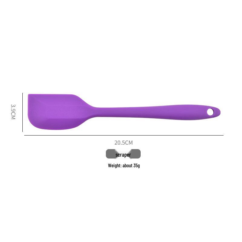Silicone Spatula for Baking and Cake Decorating - One-Piece, Easy-to-Clean, Colorful Macaron Design