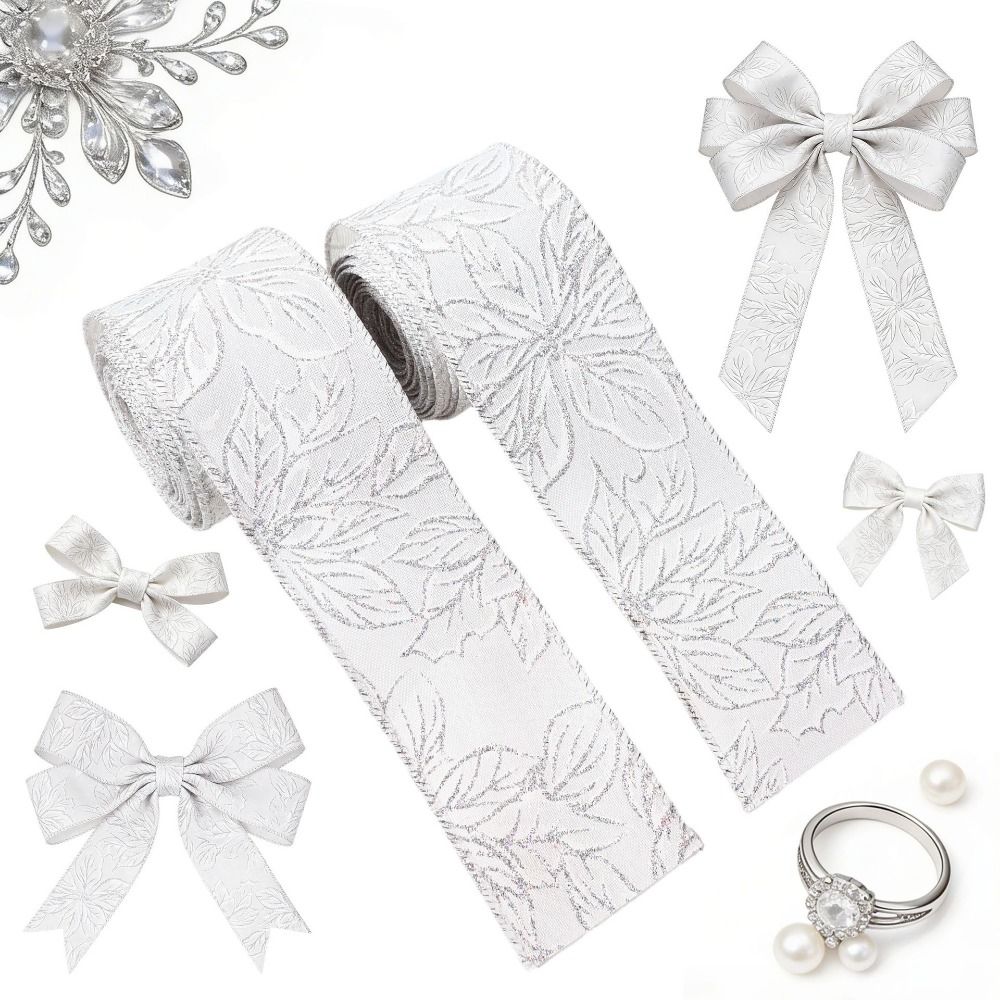 Decorative Christmas Wrapping Ribbon Fabric Trim Bow Decorative Webbing Hair Bows