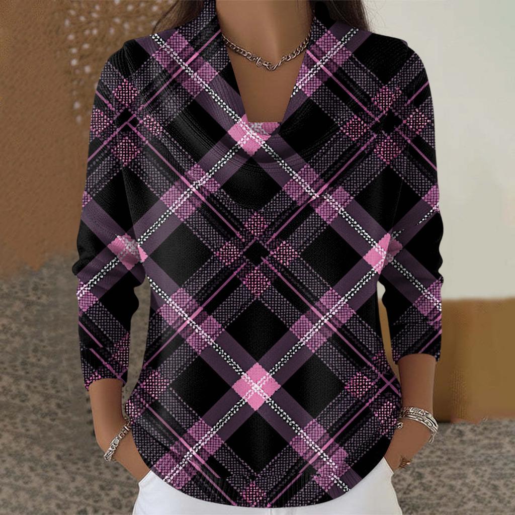 Dam Casual Och Moderiktig Rundhals Långärmad Tryckt Topp Tröja