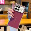 Business Texture PC Glossy Edge Splicing Leather Case For Xiaomi Poco F8 F7 Pro Ultra Metal Lens Frame Shockproof Protect Cover