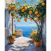 GATYZTORY Pittura Fai da Te con Numeri Con Cornice Paesaggio di Villaggio Pittura Acrilica su Tela Quadro con Numeri per Adulti Kit per Principianti