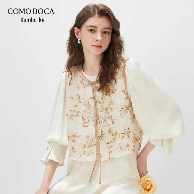 Kemeng Boka Women s Silk Embroidered Chinese Style Vest 2XL