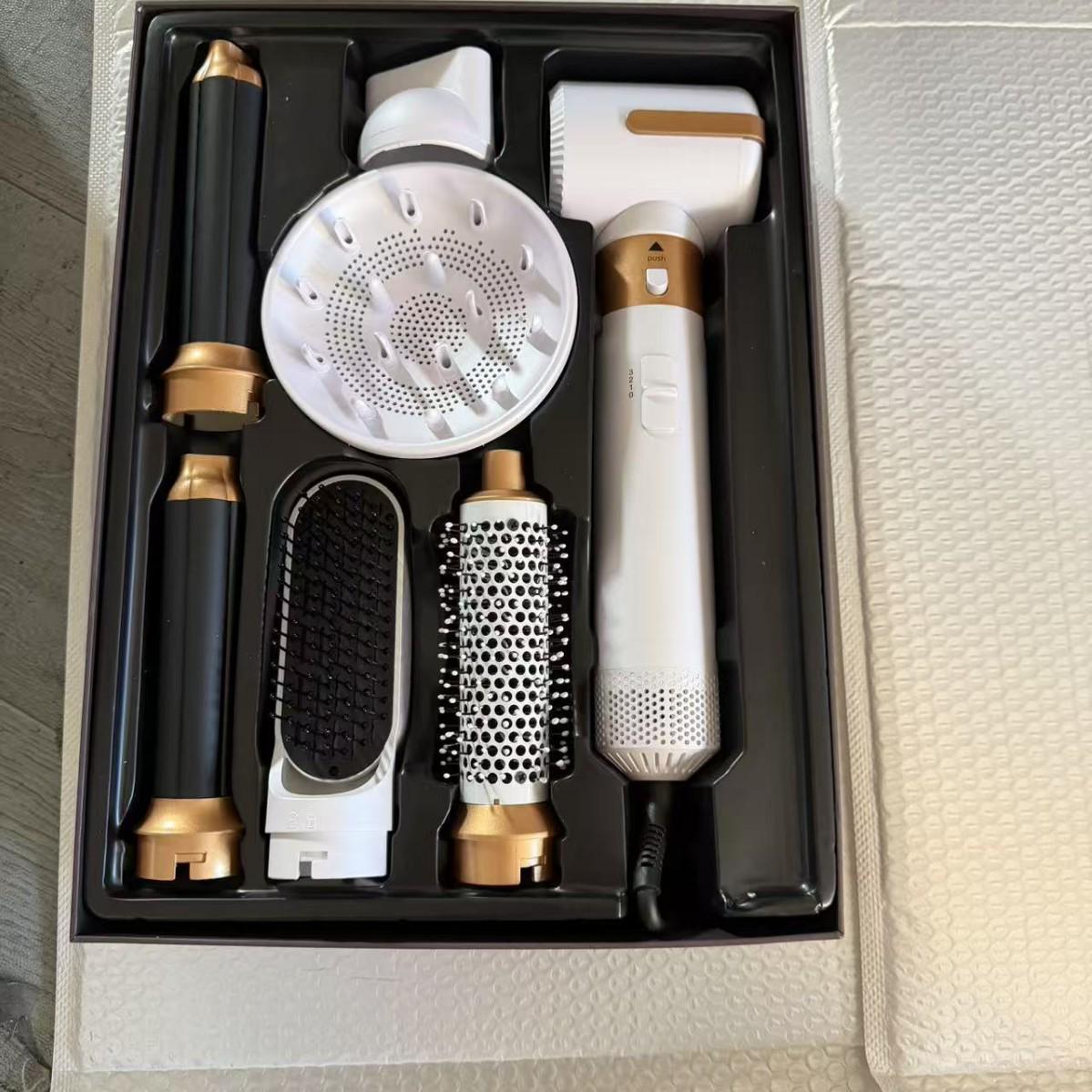 

7-in-1 Multifunctional Air Curling Comb and Hair Dryer European Plug