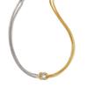 Vergoldetes geknotetes Schlangenknochenarmband - Modeschmuck aus rundkettigem Titanstahl