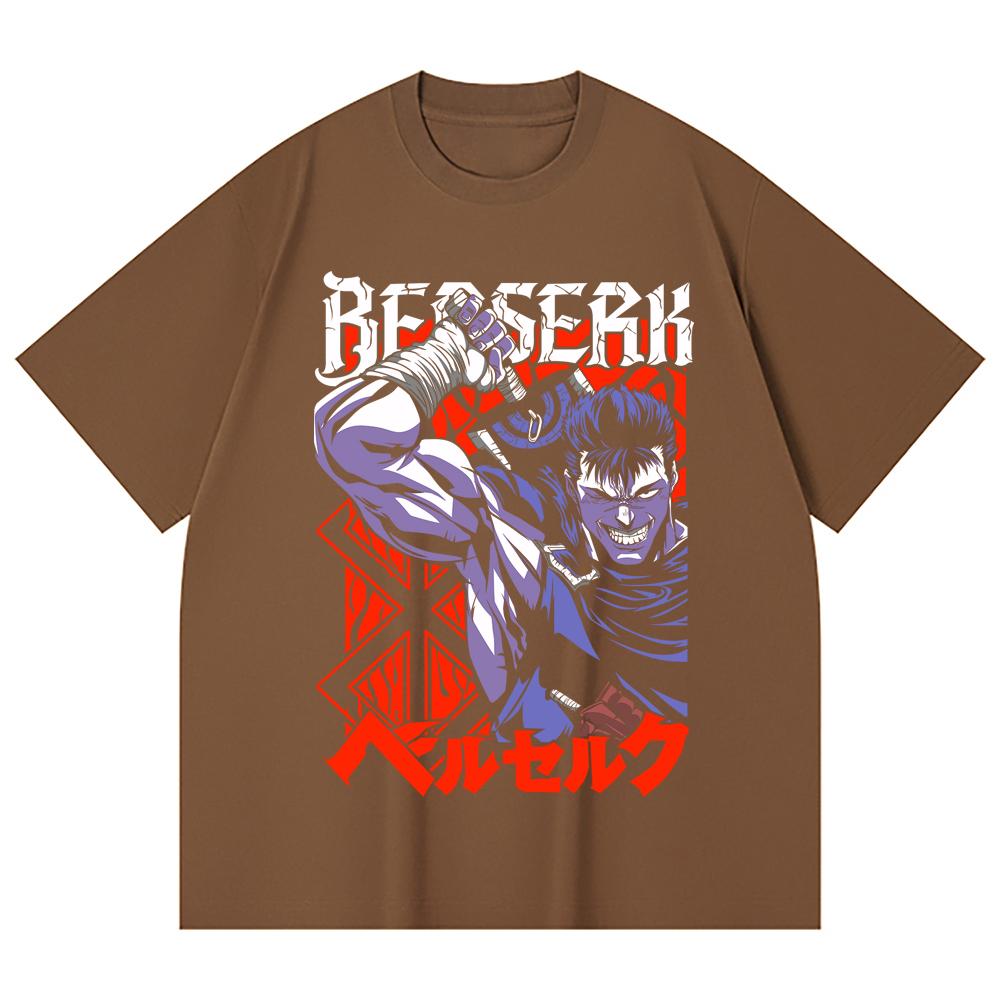 230 Gsm 100% Cotton Berserk V11 Print Unisex Heavy Cotton T Shirt