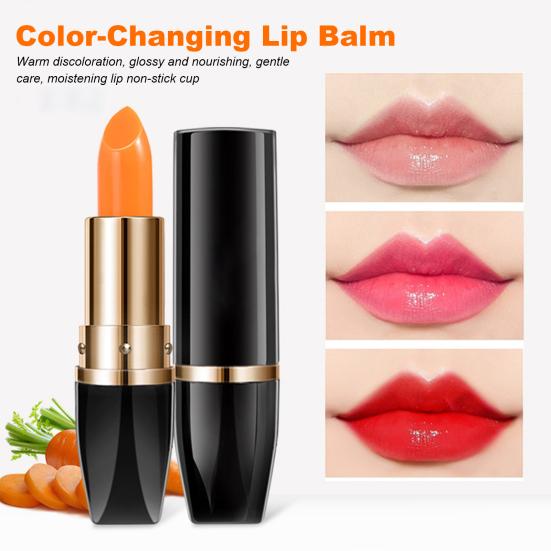 Rossetto che cambia colore, balsamo per labbra colorato al carotene, balsamo idratante e scintillante, rossetto PH a lunga durata, prodotti per il trucco per donne e ragazze