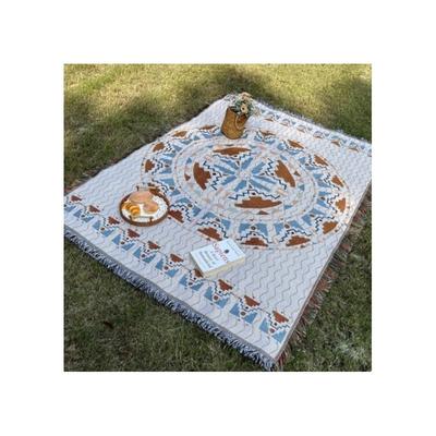 Boho Woven Blanket Double-Sided Tassels 130X180 Cm Throw Ethnic Design