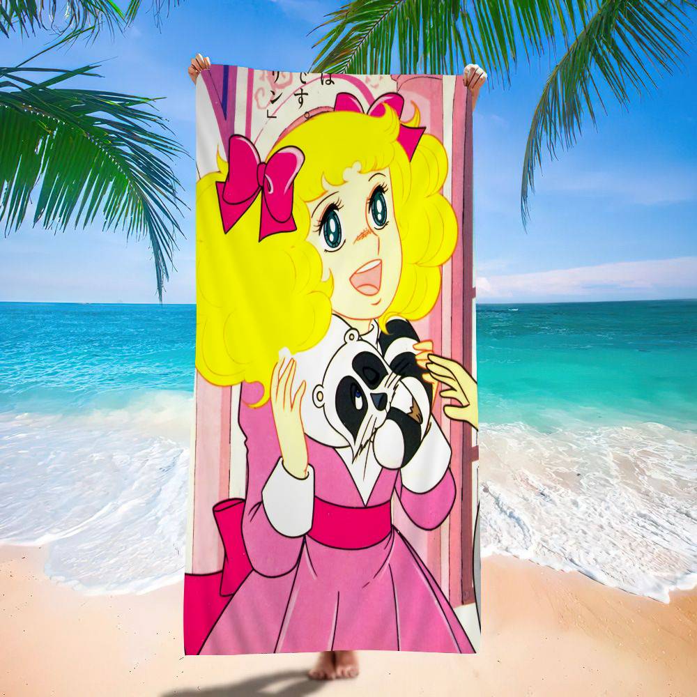 Candy Candy Anime Anime Beach Swimming Towel Soft Absorbent Washcloth Children's Gifts For Kids Travel Camping Gym