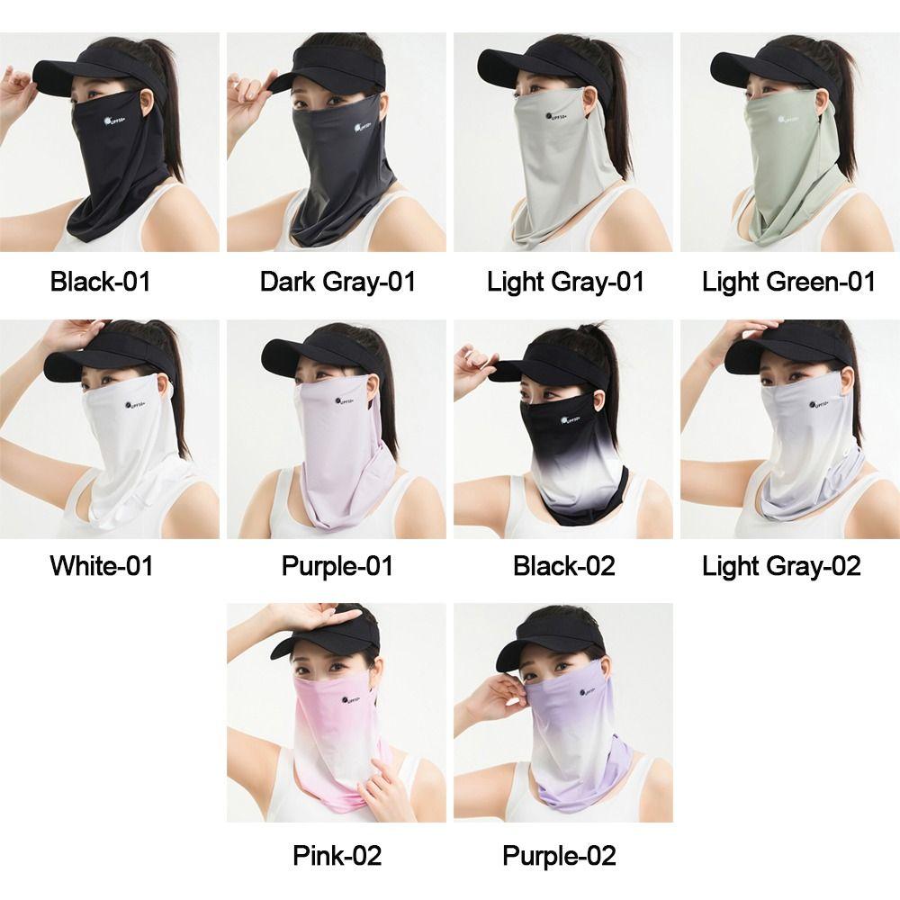 Breathable Sunscreen Face Veil UV Protection Face Cover Durable Ice Silk Face Mask