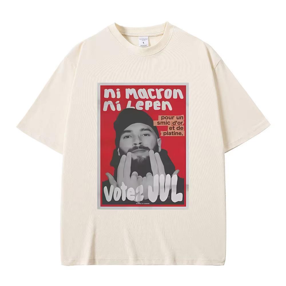 Francouzský rapper JUL Grafické tričko Pánské Dámské Hip Hop Módní Trend Tričko Pánské 2026 Jaro léto Ležérní Bavlněné Krátký rukáv Top