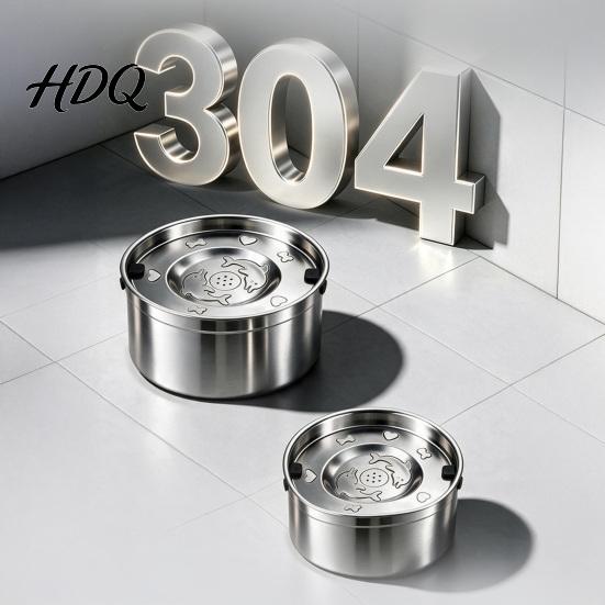 No Wet Mouth Dog Water Bowl 1.2/3.2L Stainless Steel Bowl No-Spill Slow Drinking Stable Base Pet Anti-Splash Non-Slip Dispenser for Small Medium